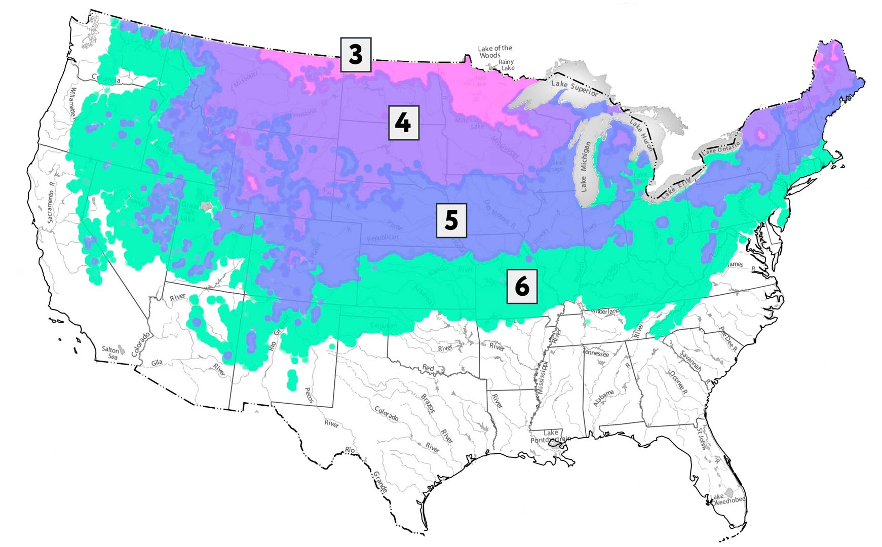 Hardiness Map 3-6