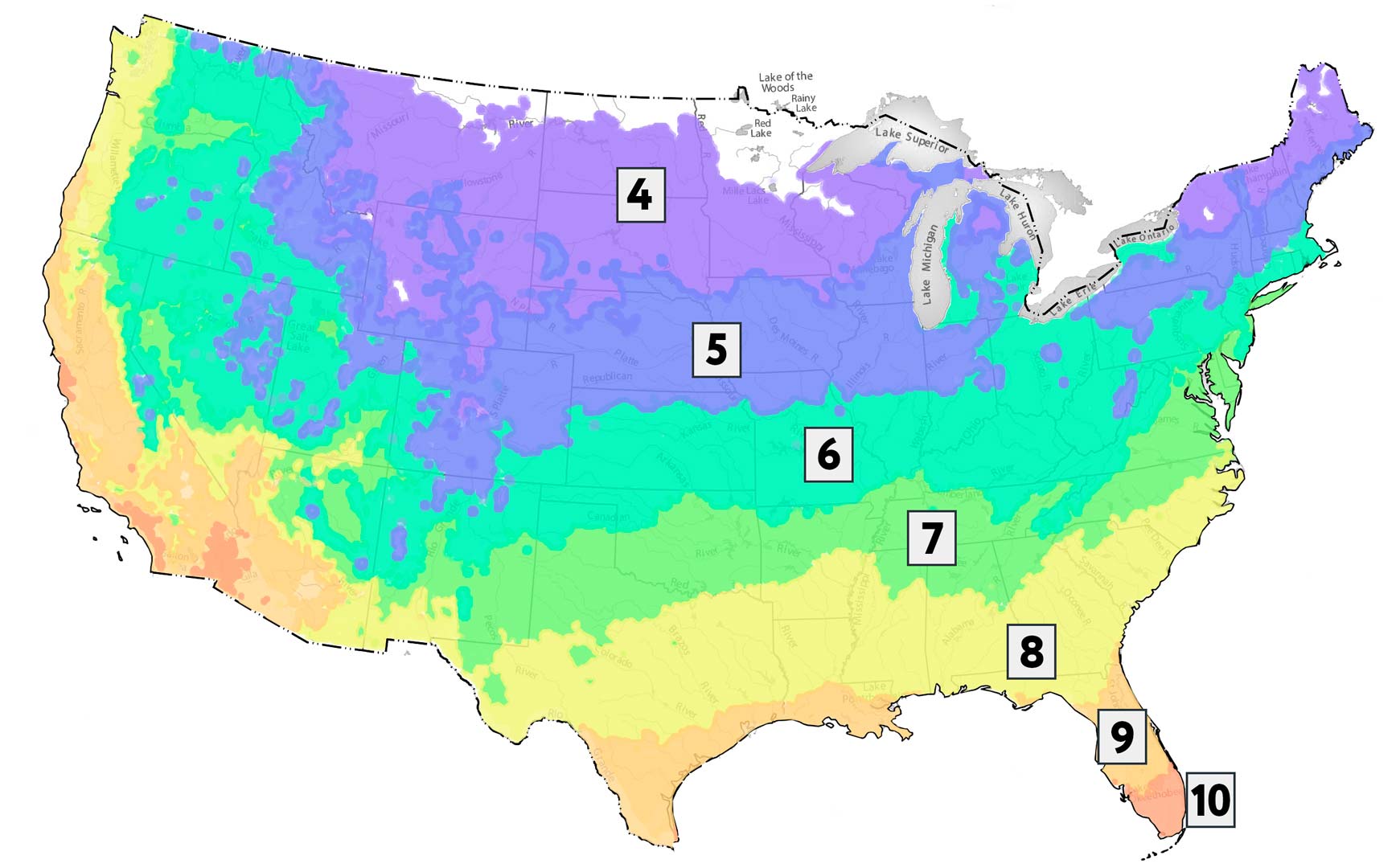 Hardiness Map 4-10