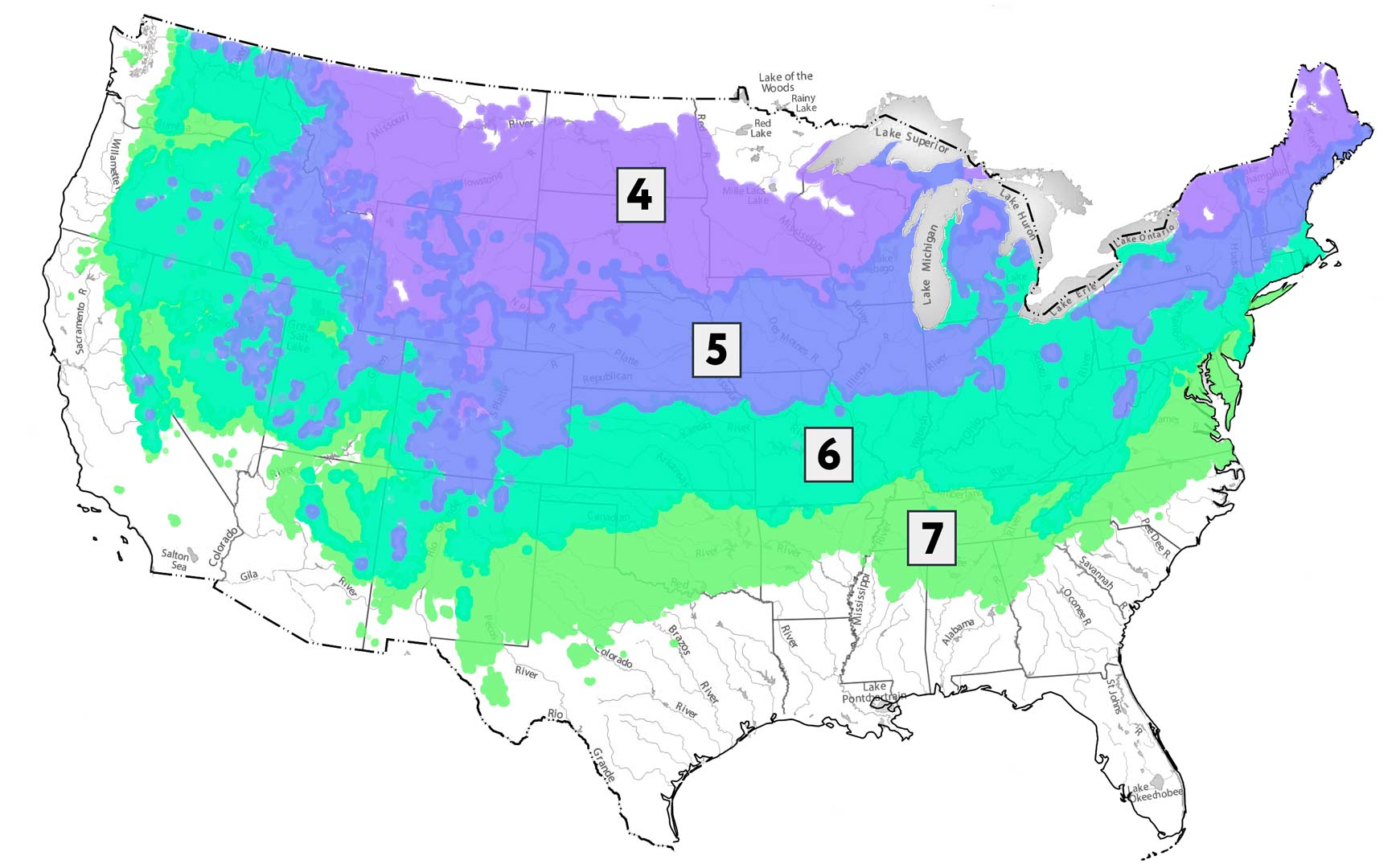 Hardiness Map 4-7