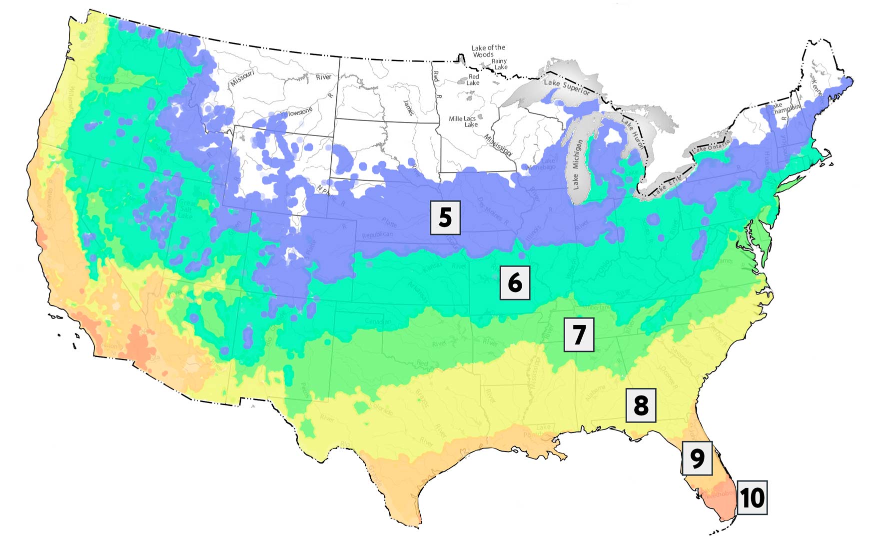 Hardiness Map 5-10